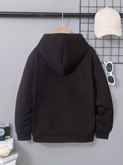 Boys Stylish Crown KING Letter Print Hoodies Fall Kids Sweatshirt