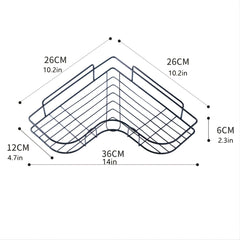 Triangle Shower Caddy Rack Wall Mounted Bathroom Kitchen Storage