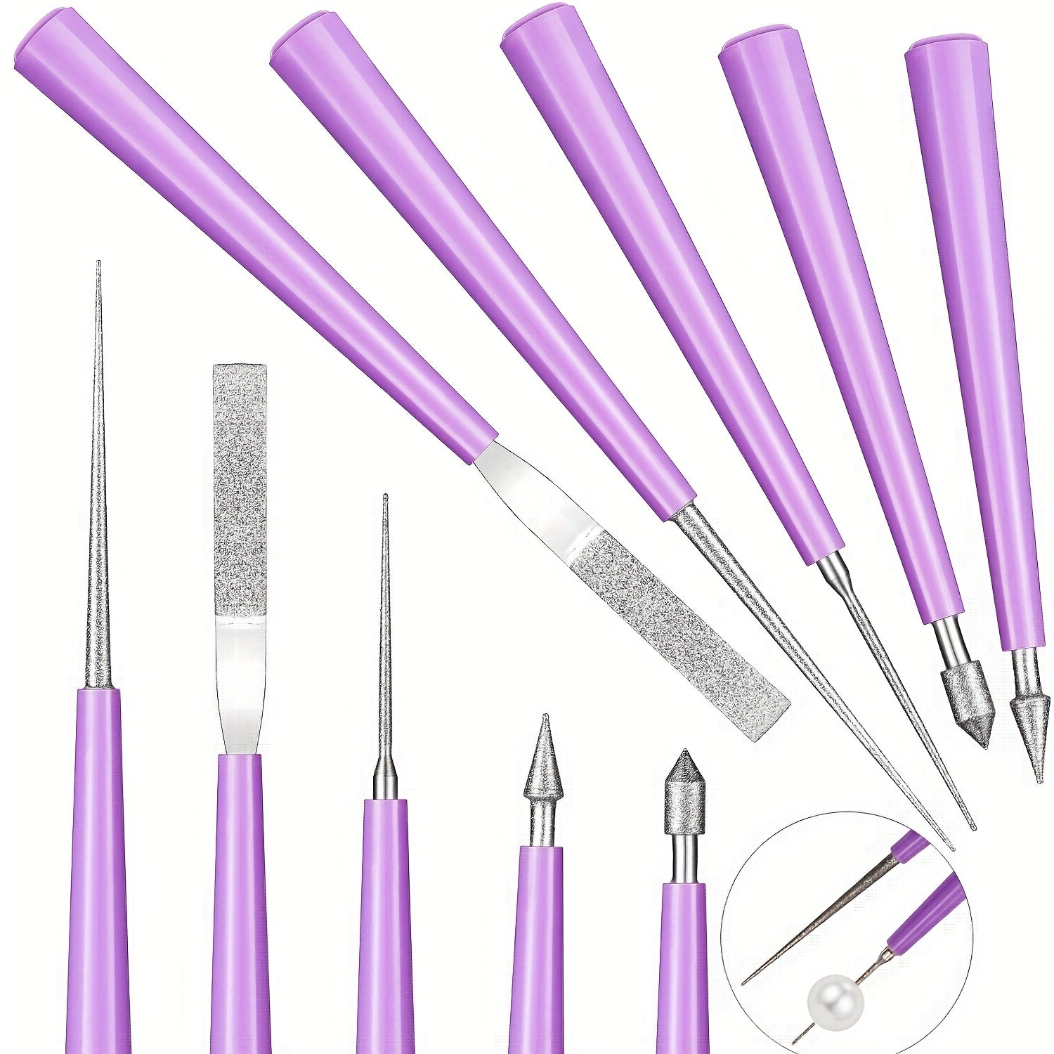 Diamond File Cutter Set for Jewelry Making Enlarge Beading Holes