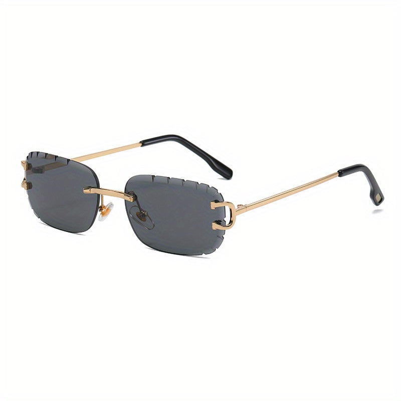 Rimless Oval Men's Sunglasses UV Protection For Travelling