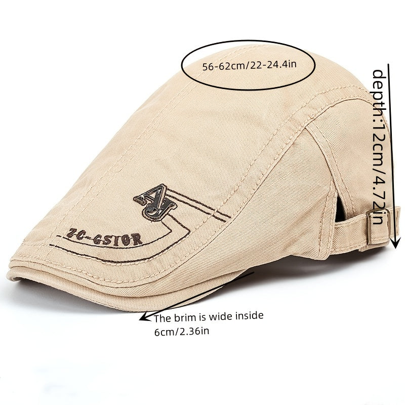 Pure Cotton Men's Beret Casual Peaked Cap