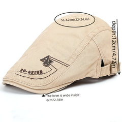 Pure Cotton Men's Beret Casual Peaked Cap