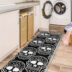 2'X10' Extra Long Skull Runner Rugs Laundry Room Rug Oriental Hallway Rug Runner