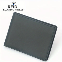 Men's Slim RFID Blocking Leather Wallet Card Holder Coin Purse