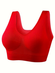 4pcs Seamless Wireless Sports Bras Comfy & Breathable