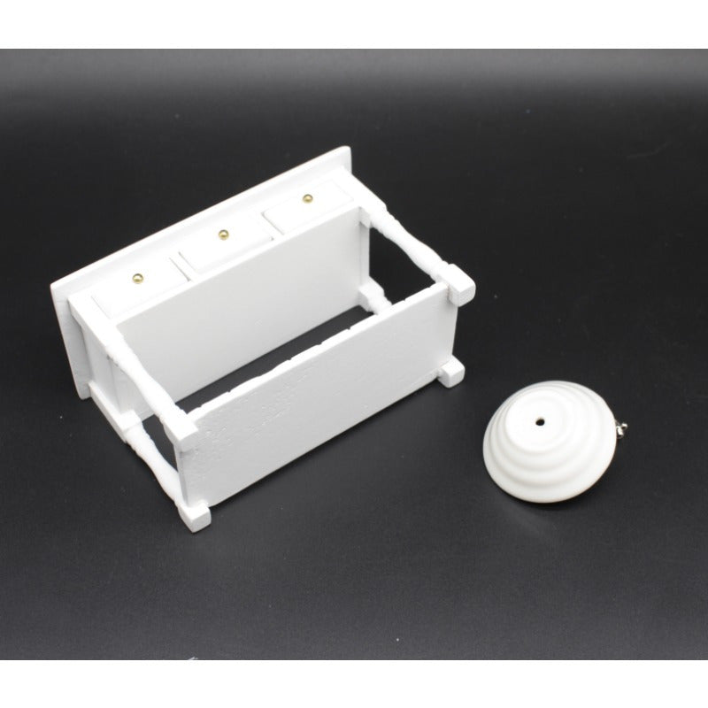 Dolls House Furniture Model Dining Room Wooden Table with Drawers