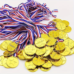 10pc Plastic Winner Award Medals Olympic Style