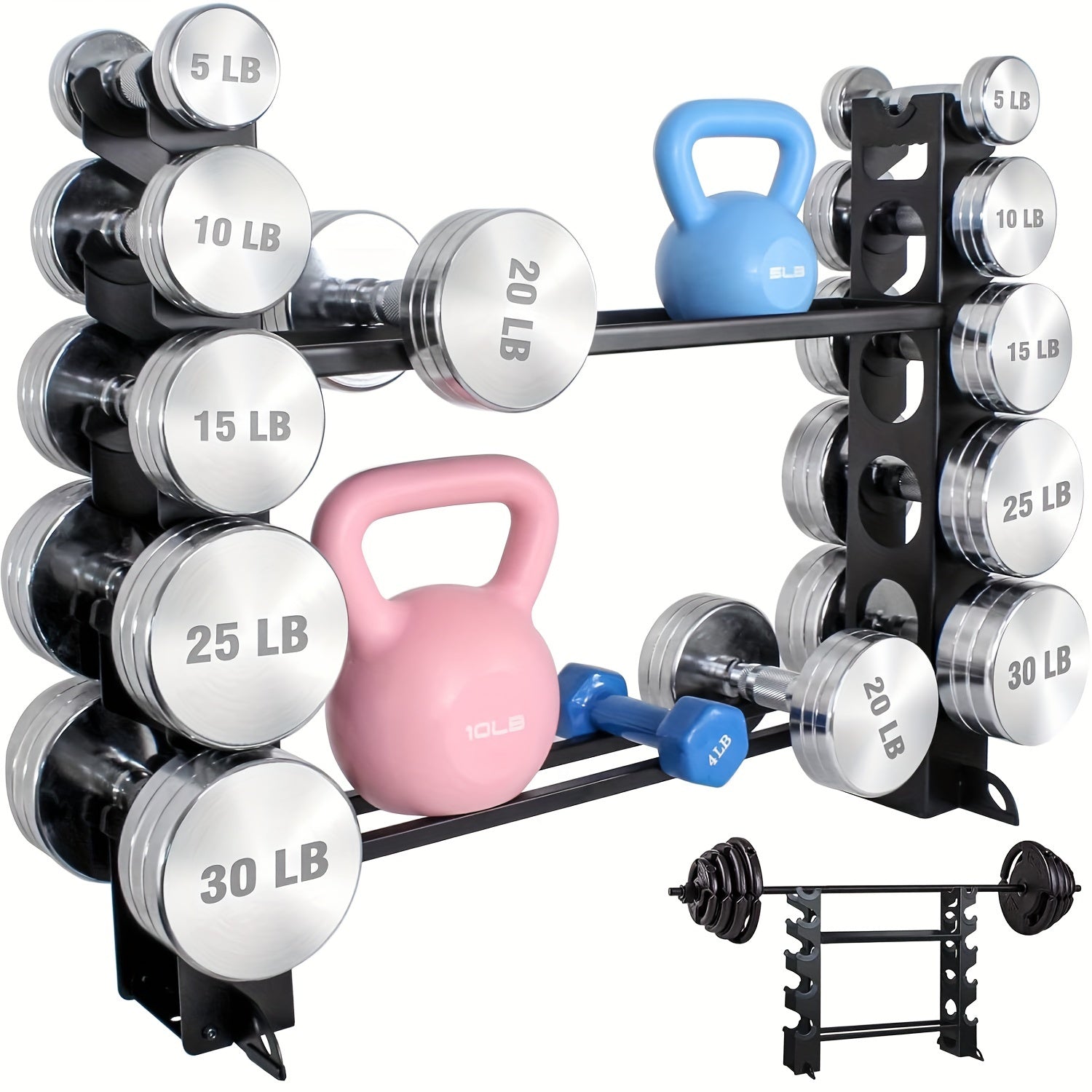 5-Layer Dumbbell Rack Weight Storage Organizer Max 317.51KG – CRAZE