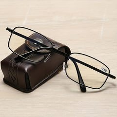 Foldable Multifocal Photochromic Reading Glasses Men UV400 Sun Glasses