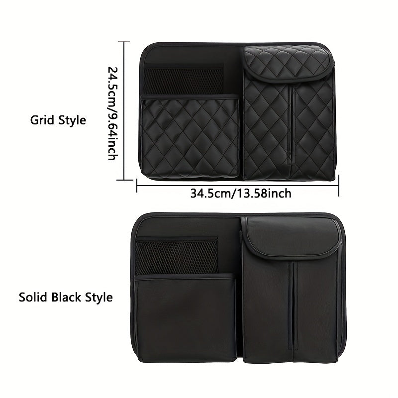 Car Seat Back Storage Bag Leather Lightweight Multifunctional Tissue Box