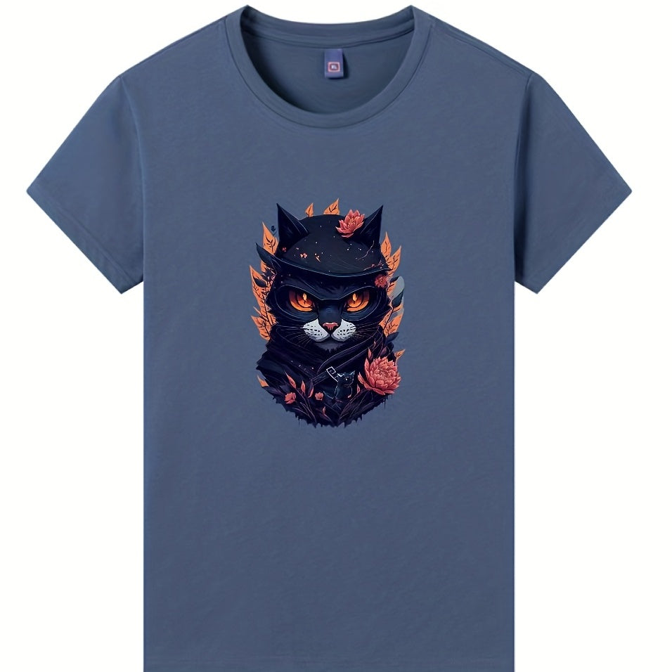 2PCS Cat Heat Transfer Film Patches For Men T-shirt Pillow Shoe