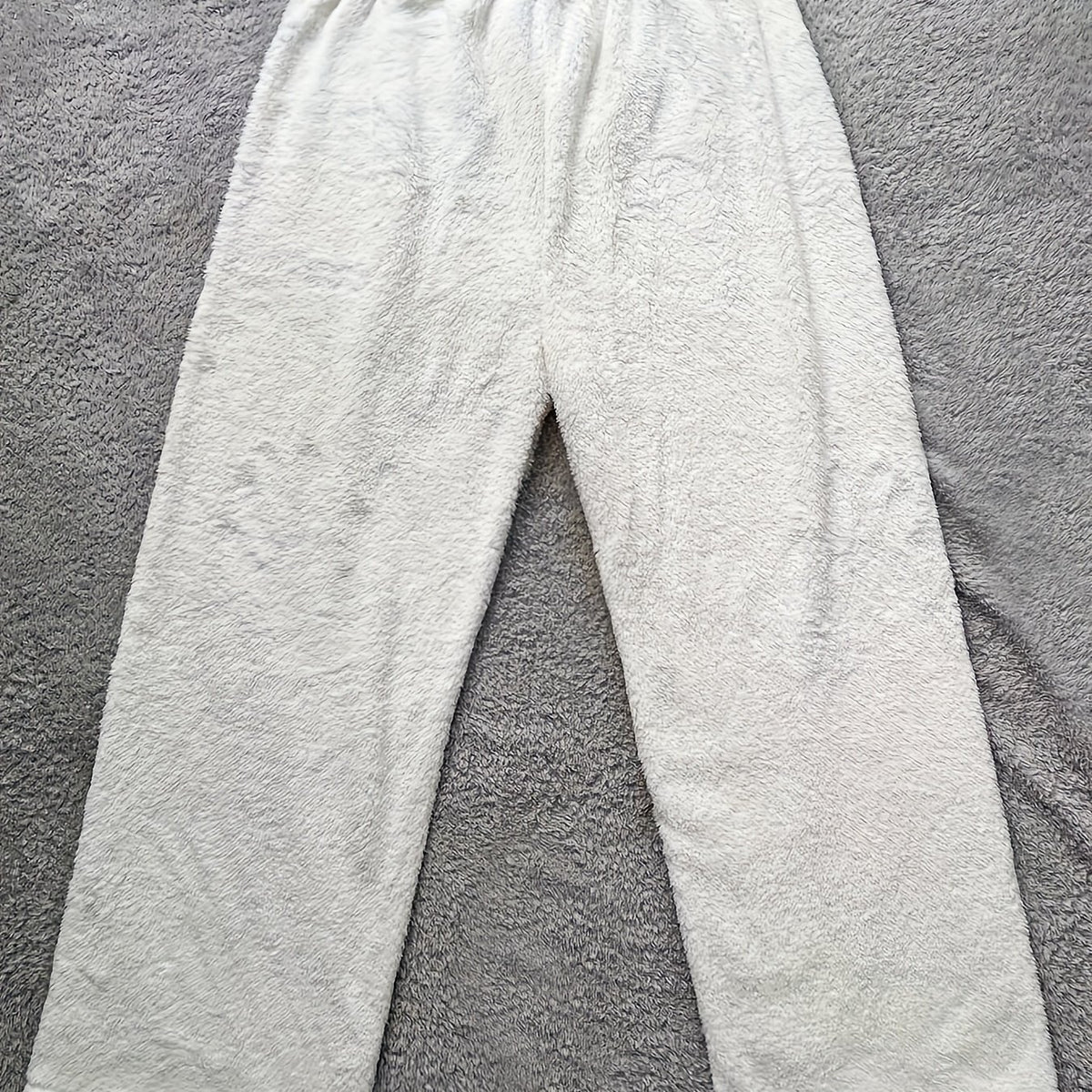 Solid Plush Warm Winter Pants