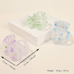6pcs Transparent Dotted Hair Claw Mini Shark Claw Clip Hair Accessories