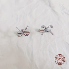 S925 Men's Golf Style Cufflinks