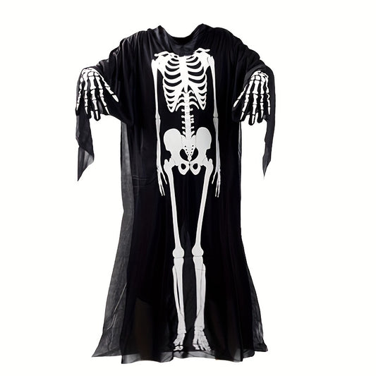 Horror Skeleton Ghost Costume Set with Gloves