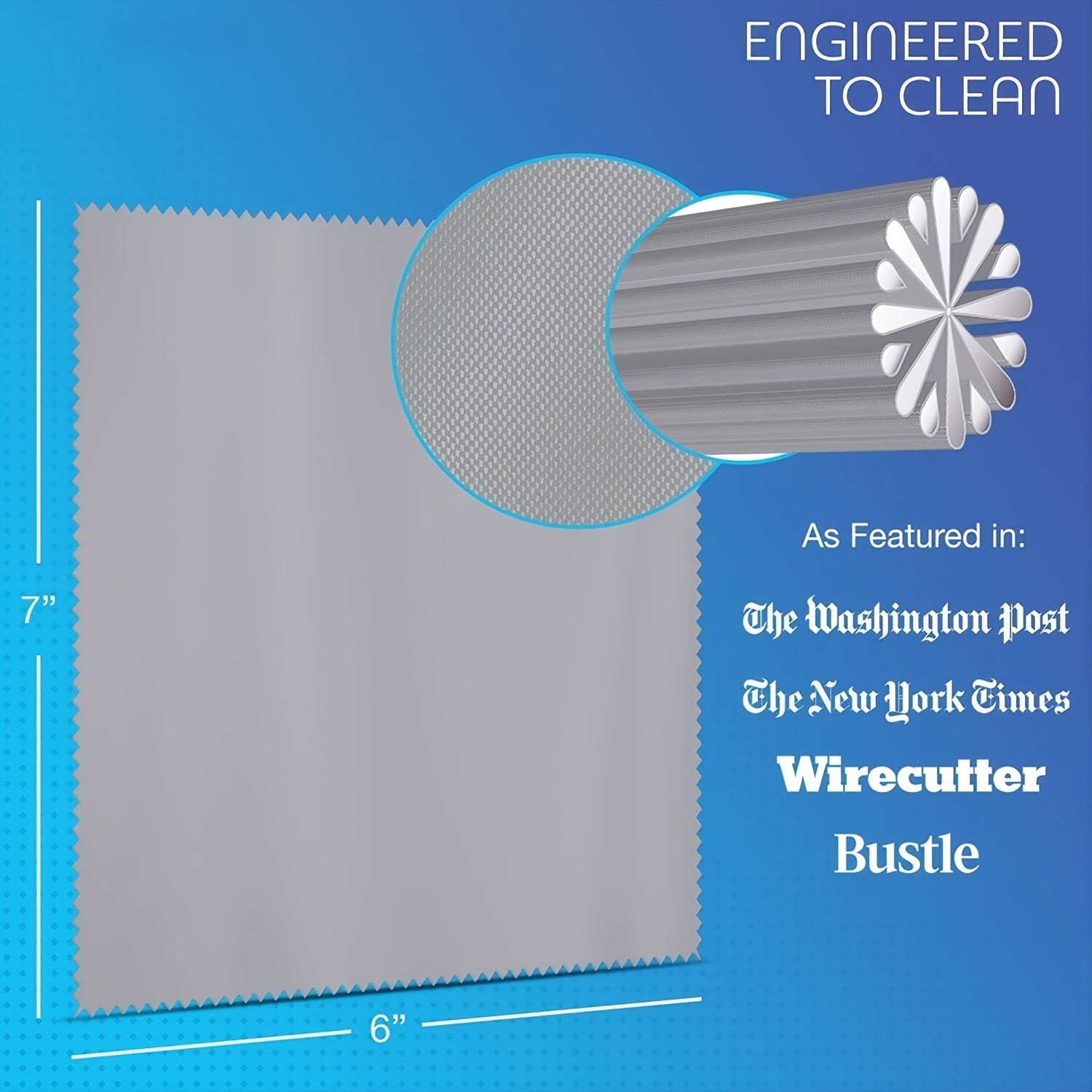 6Pcs Microfiber Cleaning Cloths For Eyeglasses Camera Lens Cell Phones CD DVD