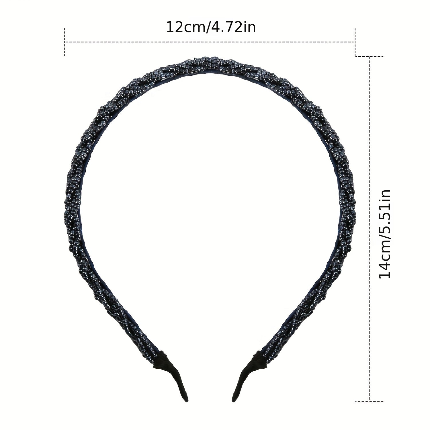 6 Beaded Decor Headband Hair Hoop Non-slip Hairbands for Daily Decoration