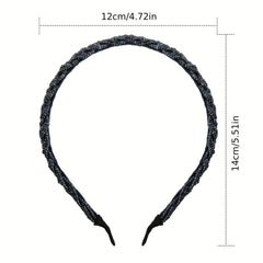 6 Beaded Decor Headband Hair Hoop Non-slip Hairbands for Daily Decoration