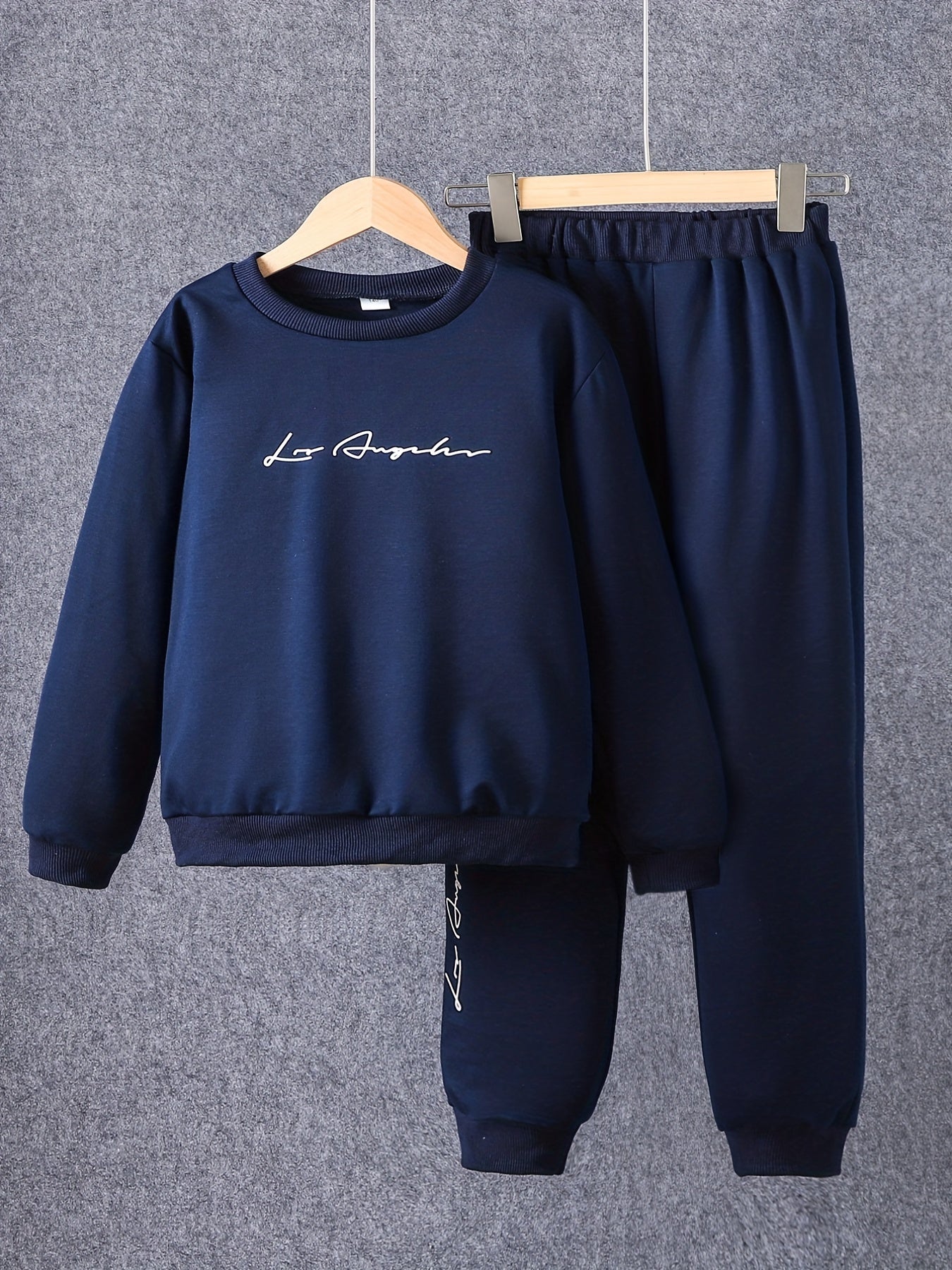 LOS ANGELES Boys Graphic Print Sweatshirt & Sweatpants Set