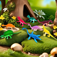 32pcs Dinosaur Model Set - T Rex, Pterosaur, Triceratops - Collectibles & Toys