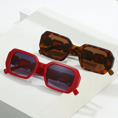 Rhinestone Gradient Polygon Sunglasses UV400