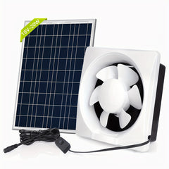12V Solar Powered Exhaust Fan Square/Round Vent for Kitchen Bathroom Greenhouse