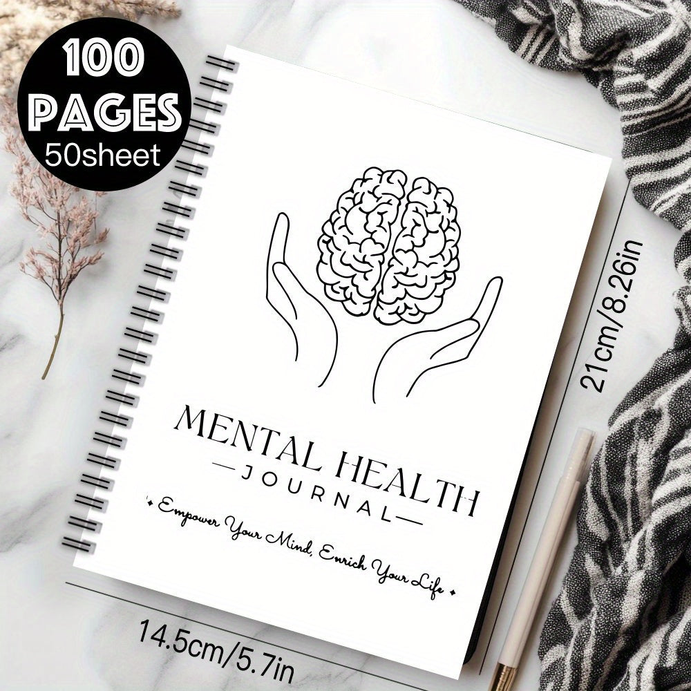 1pc Mixed Paper Spiral Coil Notebook Relief Planner Adult Relaxation Workbook