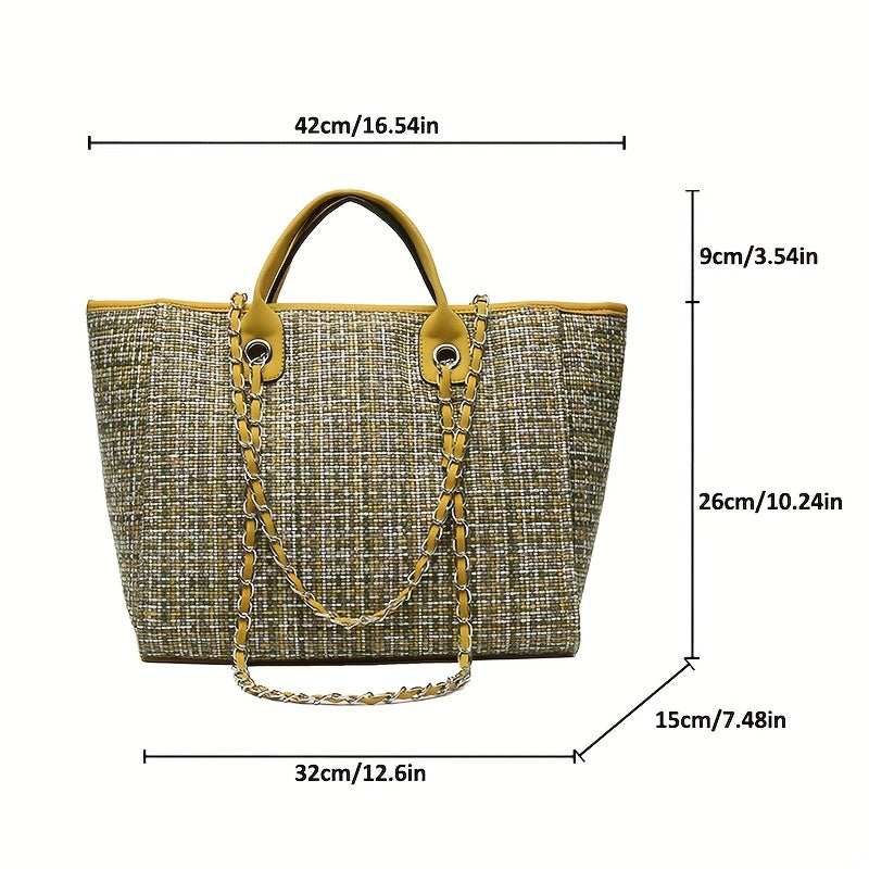 Large Capacity Shoulder Bag Top Handle Portable Handbag
