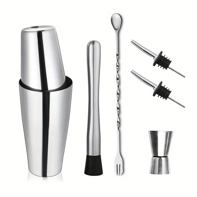 Boston Bartender Set Stainless Steel Cocktail Bar Accessories