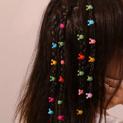 100pcs Colorful Flowers Claw Clips Hair Accessories for Toddler Girls