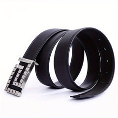Men's Leather Buckle Belt for Jeans Pants