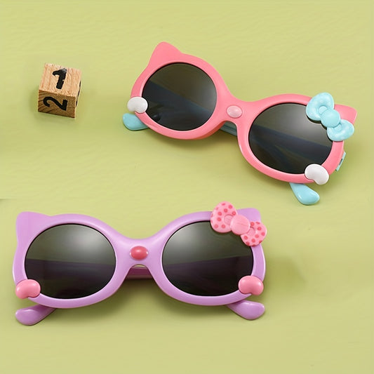 Kids Bow Cartoon Sunglasses UV Protection