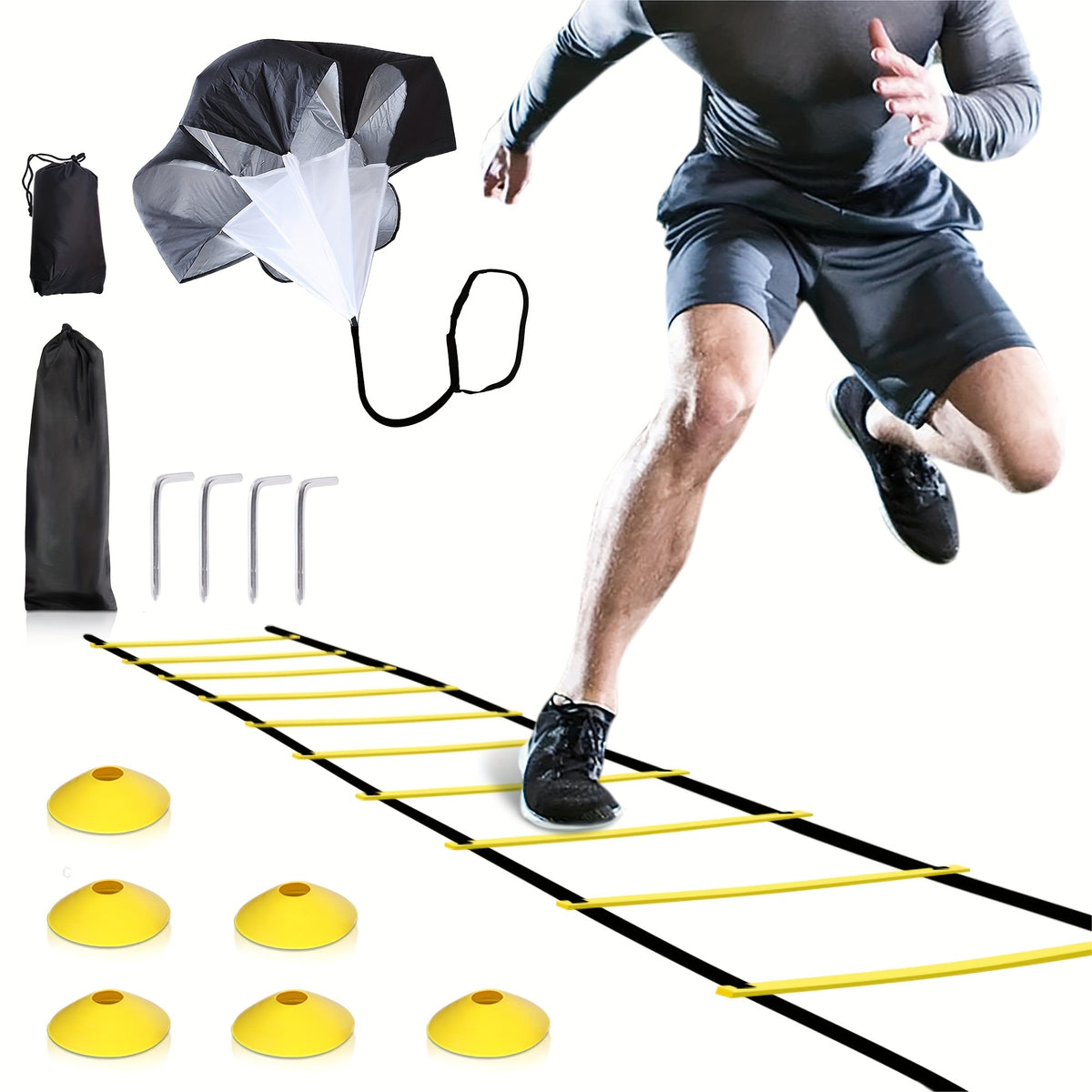 Agility & Speed Training Set - Ladder & Resistance Umbrella
