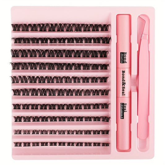 DIY Curly Lash Clusters Eyelash Extension Kit with Strong Hold Lash Glue