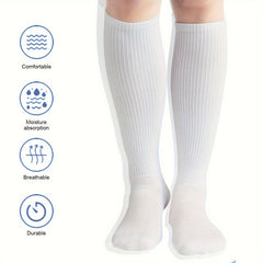 6 Pairs Men's Bamboo Compression Socks Moisture Wicking Knee High Socks