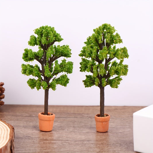 1/12 Dollhouse Tree Potted Plant Green Model Home Decor DIY Toy