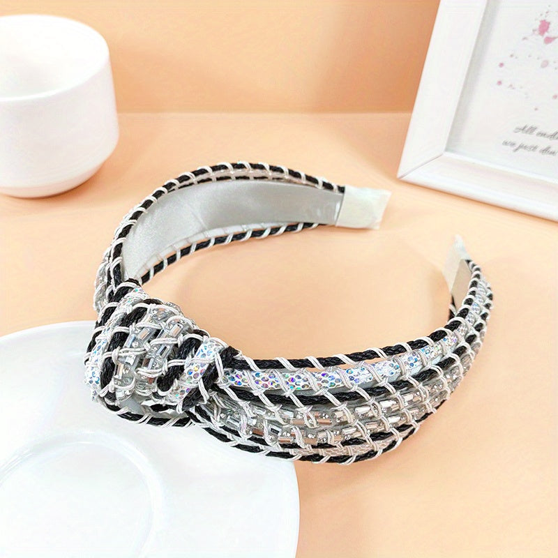 Boho Cross Knotted Headband Rope Braided Headdress Hair Accessories