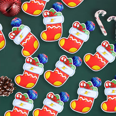 50pcs Christmas Stocking Lollipop Decorations for Family Party