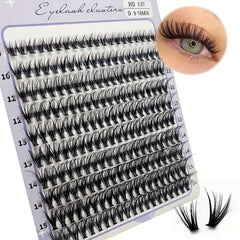 DIY Lash Extension Kit 240pcs Individual Lashes Cluster D Curling 9-16mm