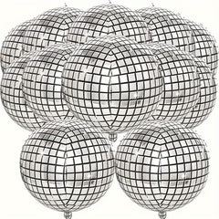 2pcs Disco Ball Balloons Metallic Mirror Balloon Dance Party Decor