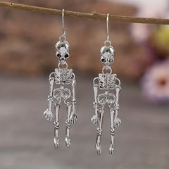 Retro Skeleton Drop Earrings Halloween Skull Body Earrings Gift