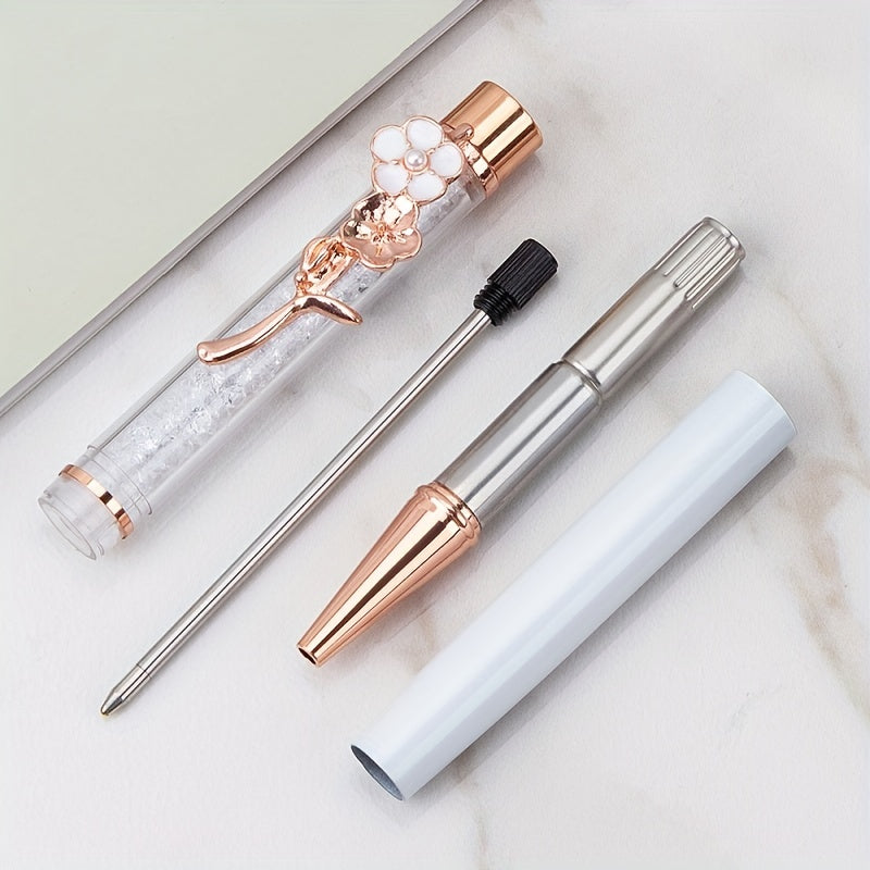 Metal Copper Quicksand Pen Flower Decoration Office School