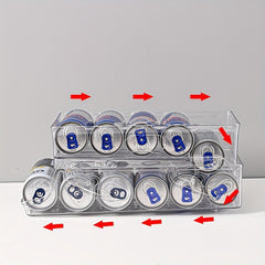 Foldable 2-Layer Refrigerator Can Holder