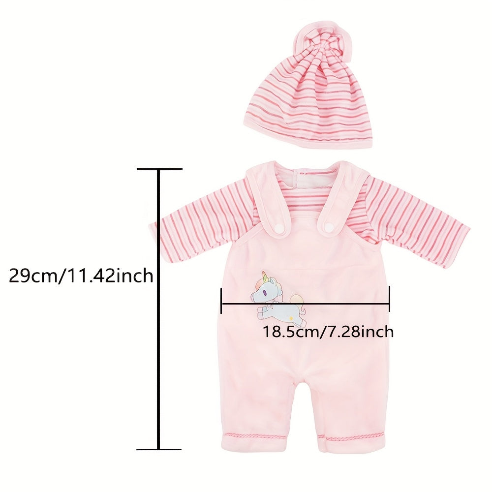 Pink Doll Clothes Set for 17 inch Dolls Jumpsuit Outfit