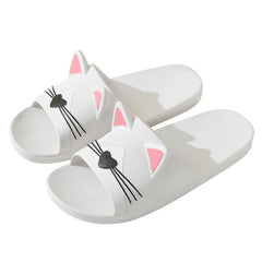 Cartoon Cat Slides Slippers PVC Lightweight Non Slip Floor Shoes Indoor Outdoor