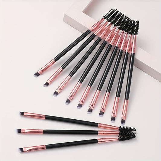 Double Ended Eyebrow and Eyeliner Brush Set