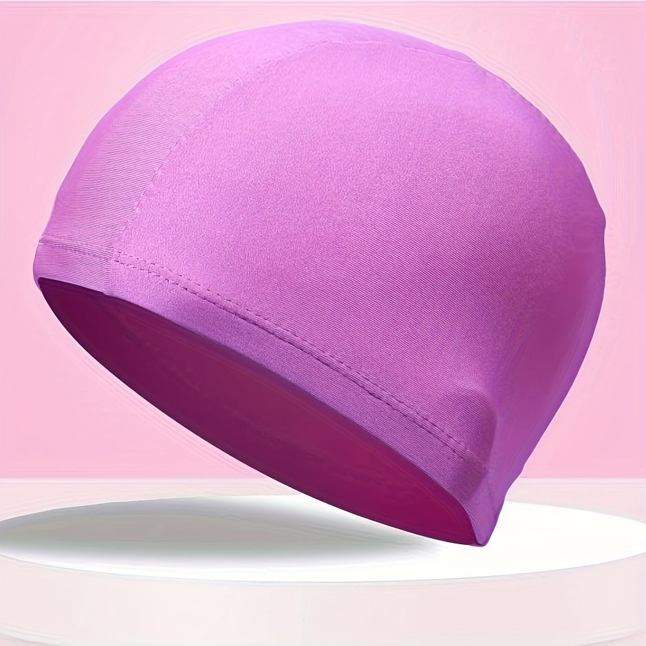 Solid Elastic Swimming Cap Men Women Swim Equipment