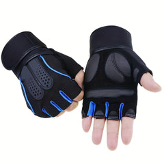 Outdoor Cycling Half Finger Gloves with Extended Wrist Protection