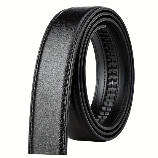 Men's Automatic Buckle Leather Belt Strip