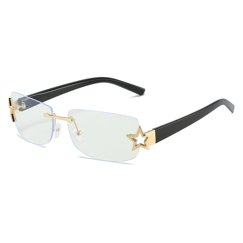 Punk Rimless Star Sunglasses Y2K Sun Glasses Women UV400